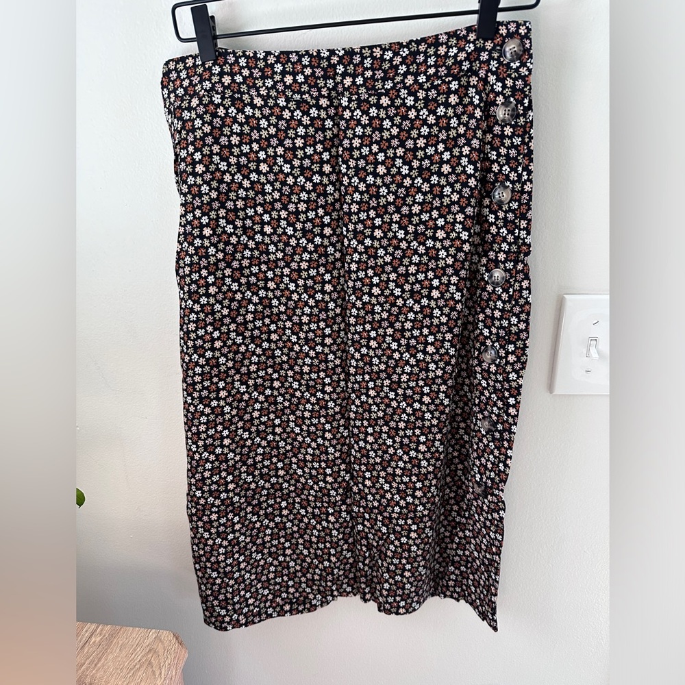 Madewell floral skirt midi length